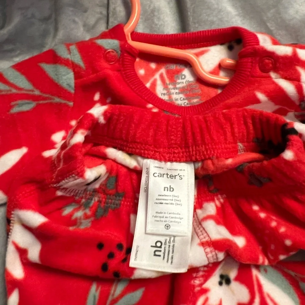 6pc NWOT newborn baby girl carters clothing lot - Picture 3 of 10